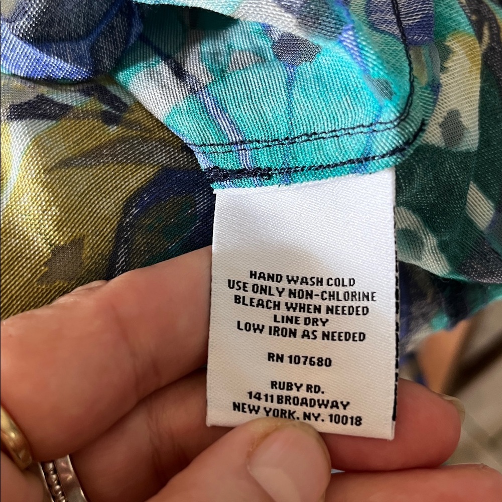 Ruby Rd. Sheer Button-Up Jacket With A Tropical F… - image 3